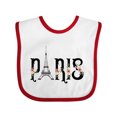 thumbnail image 1 of Inktastic Paris Eiffel Tower with Flowers Boys or Girls Baby Bib, 1 of 4