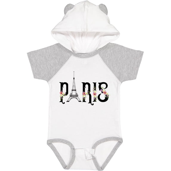 Inktastic Paris Eiffel Tower with Flowers Boys or Girls Baby Bodysuit