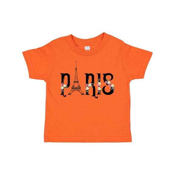 Inktastic Paris Eiffel Tower with Flowers Boys or Girls Toddler T-Shirt