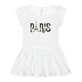 thumbnail image 1 of Inktastic Paris Eiffel Tower with Flowers Girls Baby Dress, 1 of 5