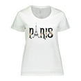 thumbnail image 1 of Inktastic Paris Eiffel Tower with Flowers Women's Plus Size T-Shirt, 1 of 5