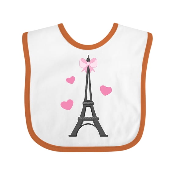 Inktastic Paris Lover Eiffel Tower Girls Baby Bib