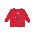 thumbnail image 1 of Inktastic Paris Lover Eiffel Tower Girls Long Sleeve Toddler T-Shirt, 1 of 5