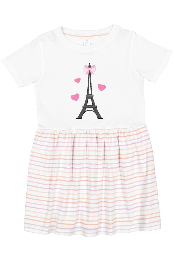 Paris Lover Eiffel Tower Girls Toddler Dress