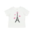thumbnail image 1 of Inktastic Paris Lover Eiffel Tower Girls Toddler T-Shirt, 1 of 5