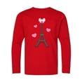 thumbnail image 1 of Inktastic Paris Lover Eiffel Tower Long Sleeve Youth T-Shirt, 1 of 5