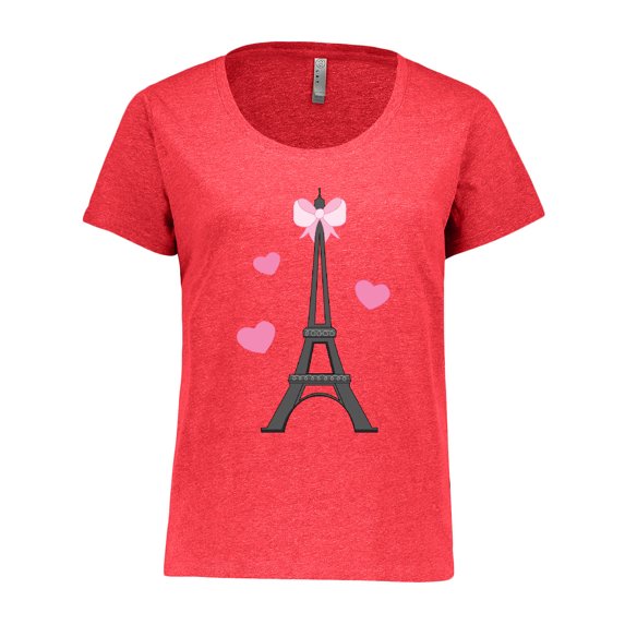 Inktastic Paris Lover Eiffel Tower Women's Plus Size T-Shirt