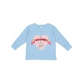 thumbnail image 1 of Inktastic Paris Oo-la-la with Eiffel Tower and Flowers in Pink Heart Boys or Girls Long Sleeve Toddler T-Shirt, 1 of 5
