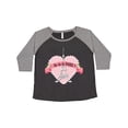 thumbnail image 1 of Inktastic Paris Oo-la-la with Eiffel Tower and Flowers in Pink Heart Women's Plus Size T-Shirt, 1 of 5