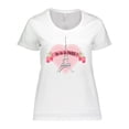 thumbnail image 1 of Inktastic Paris Oo-la-la with Eiffel Tower and Flowers in Pink Heart Women's Plus Size T-Shirt, 1 of 5