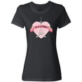 thumbnail image 1 of Inktastic Paris Oo-la-la with Eiffel Tower and Flowers in Pink Heart Women's T-Shirt, 1 of 5
