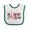 thumbnail image 1 of Inktastic Paris Pink Heart Eiffel Tower with Flowers Boys or Girls Baby Bib, 1 of 4