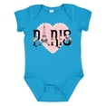 thumbnail image 1 of Inktastic Paris Pink Heart Eiffel Tower with Flowers Boys or Girls Baby Bodysuit, 1 of 5