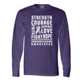 thumbnail image 1 of Inktastic Parkinson Disease Awareness Strength Courage and Support Long Sleeve T-Shirt, 1 of 5