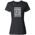 thumbnail image 1 of Inktastic Parkinson Disease Awareness Strength Courage and Support Women's T-Shirt, 1 of 5