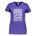thumbnail image 1 of Inktastic Parkinson Disease Awareness Strength Courage and Support Women's V-Neck T-Shirt, 1 of 5