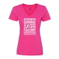 thumbnail image 1 of Inktastic Parkinson Disease Awareness Strength Courage and Support Women's V-Neck T-Shirt, 1 of 5