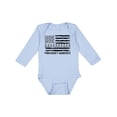 thumbnail image 1 of Inktastic Parkinson's Awareness Gray Ribbons and Flag Boys or Girls Long Sleeve Baby Bodysuit, 1 of 5