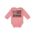 thumbnail image 1 of Inktastic Parkinson's Awareness Gray Ribbons and Flag Boys or Girls Long Sleeve Baby Bodysuit, 1 of 5