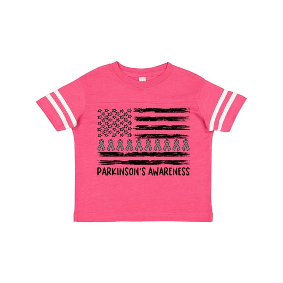Inktastic Parkinson's Awareness Gray Ribbons and Flag Boys or Girls Toddler T-Shirt