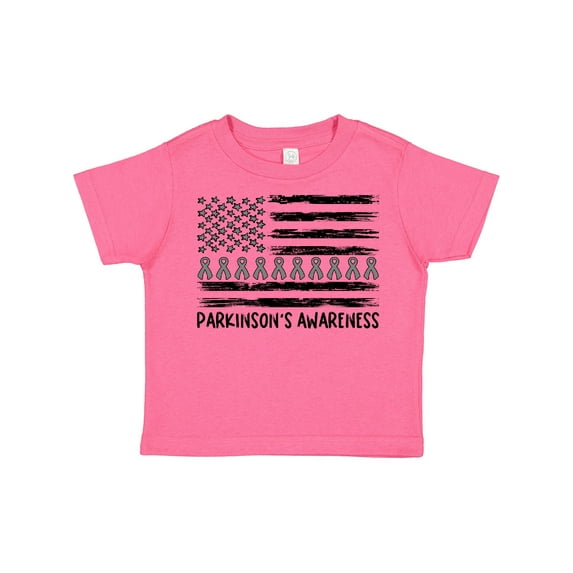 Inktastic Parkinson's Awareness Gray Ribbons and Flag Boys or Girls Toddler T-Shirt