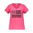 thumbnail image 1 of Inktastic Parkinson's Awareness Gray Ribbons and Flag Women's Plus Size V-Neck T-Shirt, 1 of 4