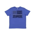 thumbnail image 1 of Inktastic Parkinson's Awareness Gray Ribbons and Flag Youth T-Shirt, 1 of 5