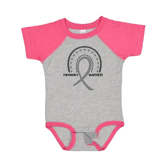 Inktastic Parkinson's Awareness Ribbon Rainbow Boys or Girls Baby Bodysuit
