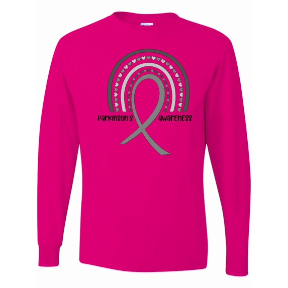 Inktastic Parkinson's Awareness Ribbon Rainbow Long Sleeve T-Shirt