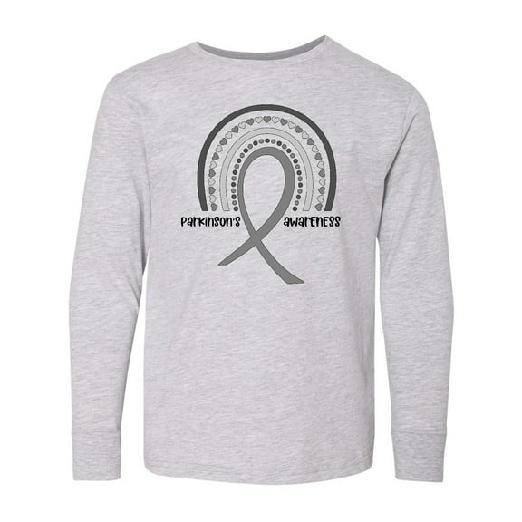 Inktastic Parkinson's Awareness Ribbon Rainbow Long Sleeve Youth T-Shirt