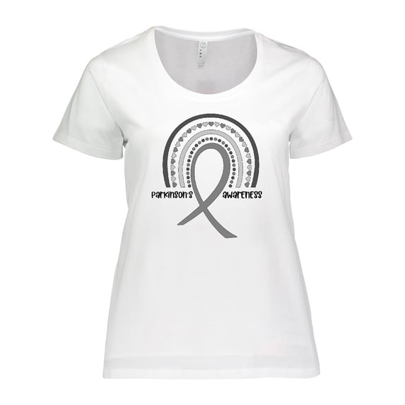 Inktastic Parkinson's Awareness Ribbon Rainbow Women's Plus Size T-Shirt