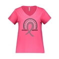 thumbnail image 1 of Inktastic Parkinson's Awareness Ribbon Rainbow Women's Plus Size V-Neck T-Shirt, 1 of 4
