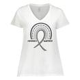 thumbnail image 1 of Inktastic Parkinson's Awareness Ribbon Rainbow Women's Plus Size V-Neck T-Shirt, 1 of 5