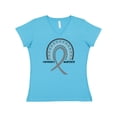 thumbnail image 1 of Inktastic Parkinson's Awareness Ribbon Rainbow Women's V-Neck T-Shirt, 1 of 5