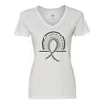 thumbnail image 1 of Inktastic Parkinson's Awareness Ribbon Rainbow Women's V-Neck T-Shirt, 1 of 5