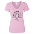 thumbnail image 1 of Inktastic Parkinson's Awareness Ribbon Rainbow Women's V-Neck T-Shirt, 1 of 5