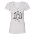 thumbnail image 1 of Inktastic Parkinson's Awareness Ribbon Rainbow Women's V-Neck T-Shirt, 1 of 5