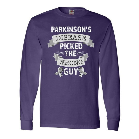 Inktastic Parkinsons Disease Picked the Wrong Guy Long Sleeve T-Shirt