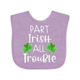 thumbnail image 1 of Inktastic Part Irish All Trouble St. Patrick's Day with Green Clovers Boys or Girls Baby Bib, 1 of 4