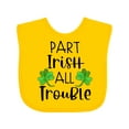 thumbnail image 1 of Inktastic Part Irish All Trouble St. Patrick's Day with Green Clovers Boys or Girls Baby Bib, 1 of 4