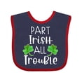 thumbnail image 1 of Inktastic Part Irish All Trouble St. Patrick's Day with Green Clovers Boys or Girls Baby Bib, 1 of 4