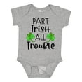 thumbnail image 1 of Inktastic Part Irish All Trouble St. Patrick's Day with Green Clovers Boys or Girls Baby Bodysuit, 1 of 5