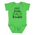 thumbnail image 1 of Inktastic Part Irish All Trouble St. Patrick's Day with Green Clovers Boys or Girls Baby Bodysuit, 1 of 5