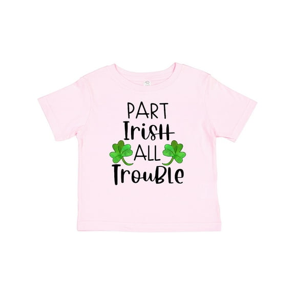 Inktastic Part Irish All Trouble St. Patrick's Day with Green Clovers Boys or Girls Baby T-Shirt