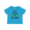 thumbnail image 1 of Inktastic Part Irish All Trouble St. Patrick's Day with Green Clovers Boys or Girls Baby T-Shirt, 1 of 5