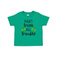 thumbnail image 1 of Inktastic Part Irish All Trouble St. Patrick's Day with Green Clovers Boys or Girls Baby T-Shirt, 1 of 5
