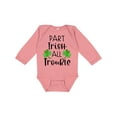 thumbnail image 1 of Inktastic Part Irish All Trouble St. Patrick's Day with Green Clovers Boys or Girls Long Sleeve Baby Bodysuit, 1 of 5