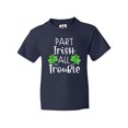 thumbnail image 1 of Inktastic Part Irish All Trouble St. Patrick's Day with Green Clovers Youth T-Shirt, 1 of 5