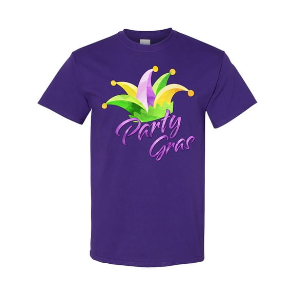 Inktastic Party Gras Mardi Gras Jester Hat T-Shirt
