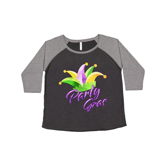 Inktastic Party Gras Mardi Gras Jester Hat Women's Plus Size T-Shirt